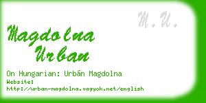 magdolna urban business card