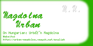 magdolna urban business card